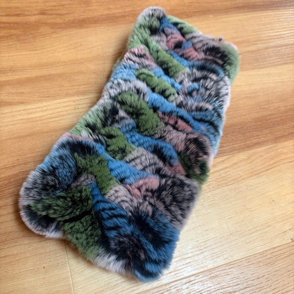 Rex Rabbit Fur Headband/Headscarf - Picture 5 of 5